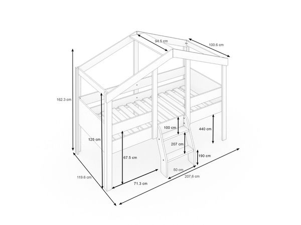 My House mittelhohes Hausbett