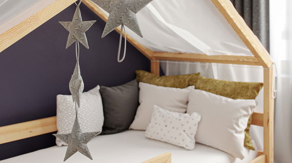 Deko-Kissen 3 kleine Sterne Grey Knit