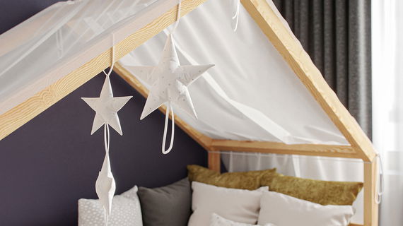 Deko-Kissen Big Star Grey Stars