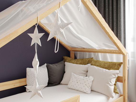 Deko-Kissen Big Star Grey Stars