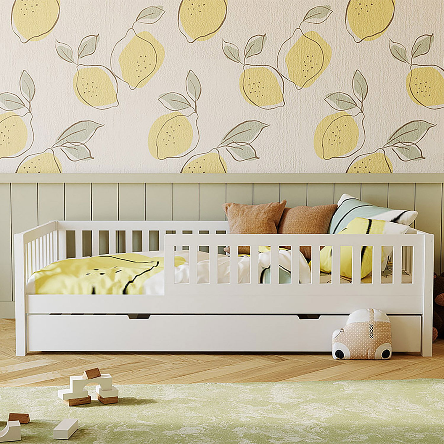 Einzelbett Lilly mit Flachsprossen (90 x 200cm)