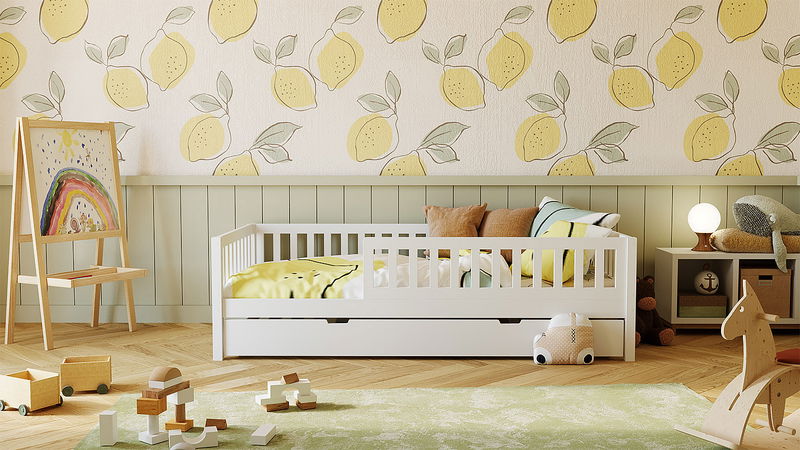 Einzelbett Lilly mit Flachsprossen (90 x 200cm)