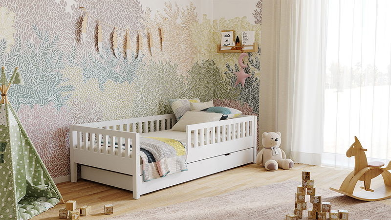 Einzelbett Lilly mit Flachsprossen (90 x 200cm)
