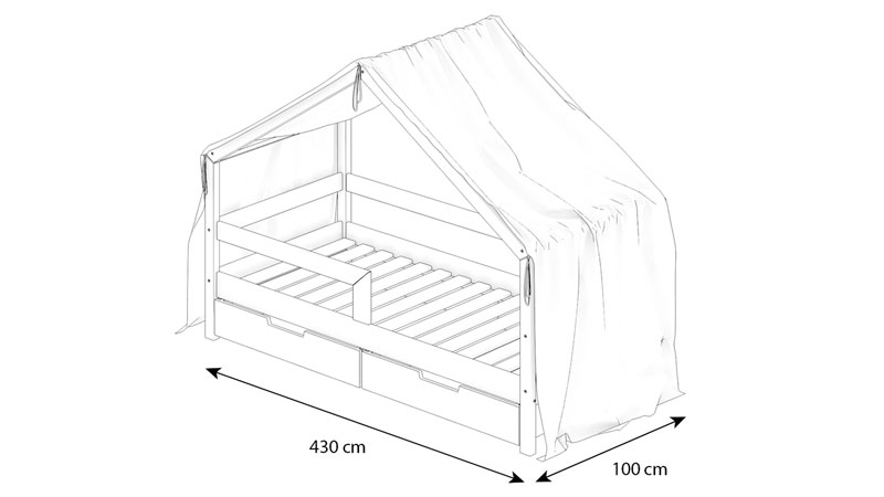 Betthimmel für Hausbett Lara