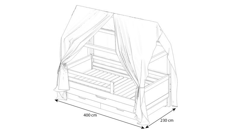 Betthimmel für Hausbett Maya