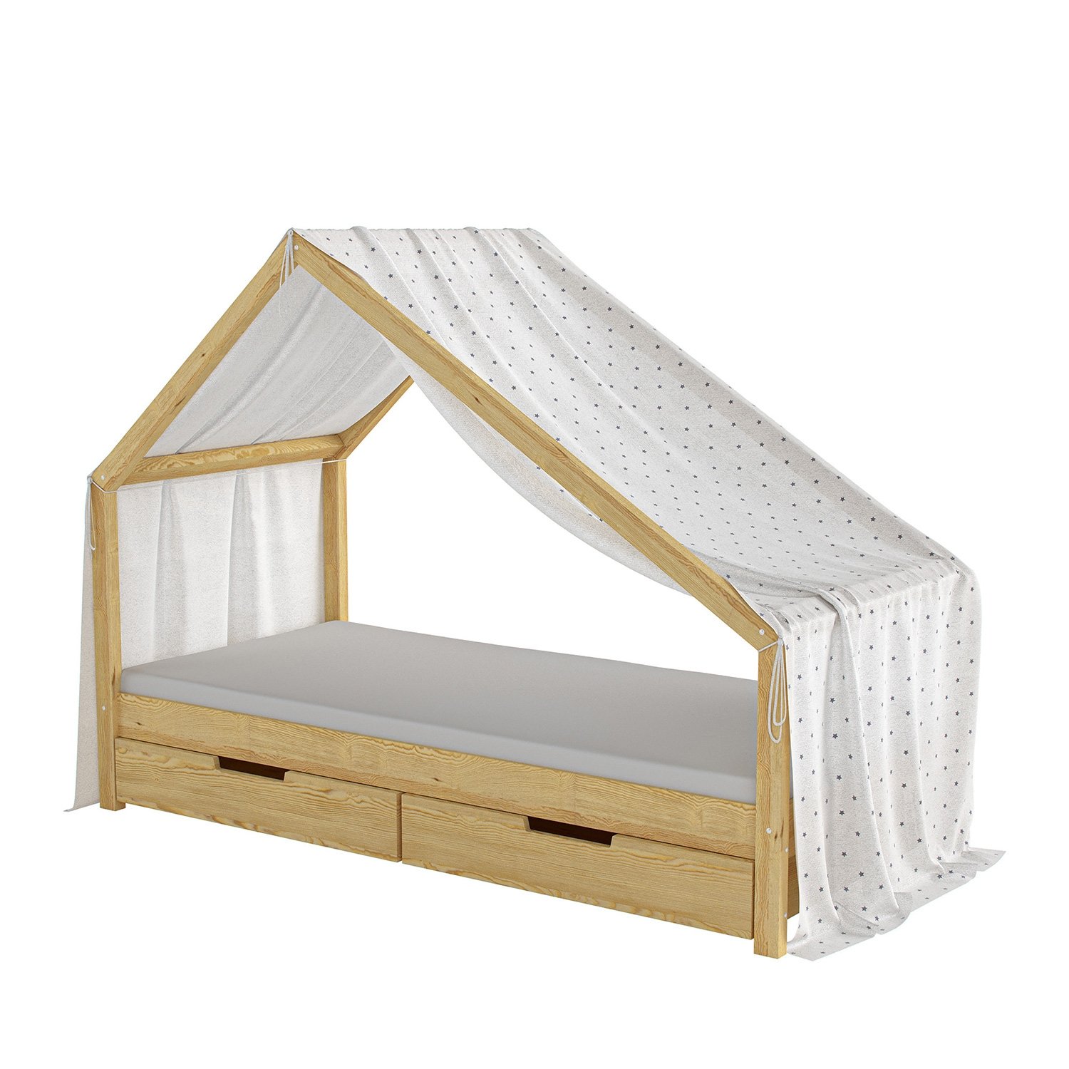 Stoffdach Betthimmel Hausbett Milo