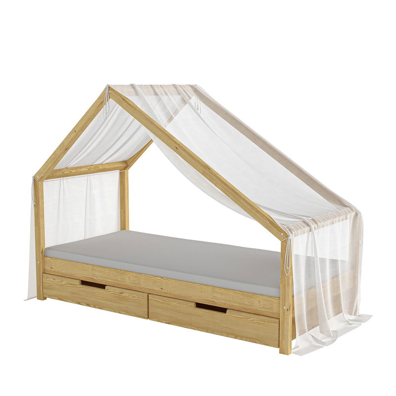 Stoffdach Betthimmel Hausbett Milo
