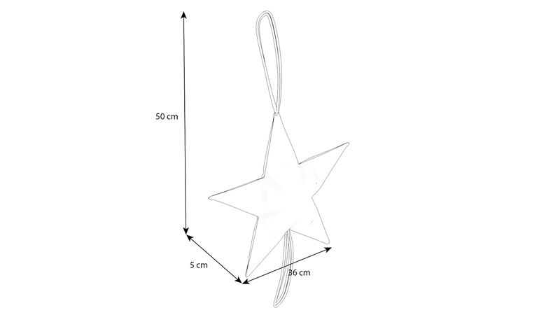 Deko-Kissen Big Star Grey Stars