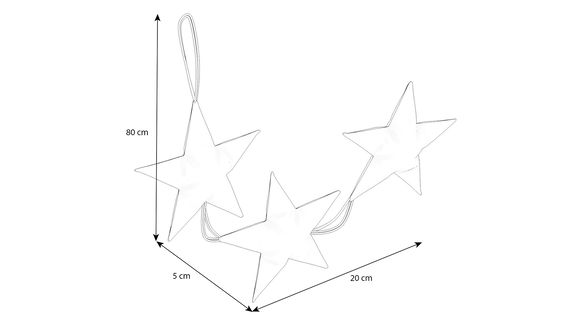 Deko-Kissen 3 kleine Sterne Grey Knit