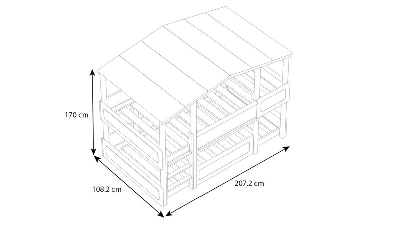 Etagenbett Cory, Anthrazit