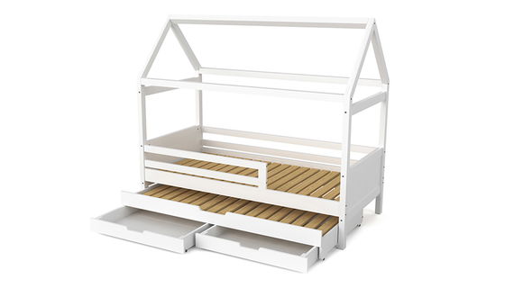 Hausbett Maya mit Gästebett und Bettkästen