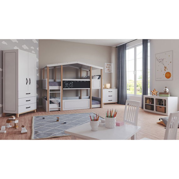 Kinderzimmer Set 4-teilig Cory mit Etagenbett