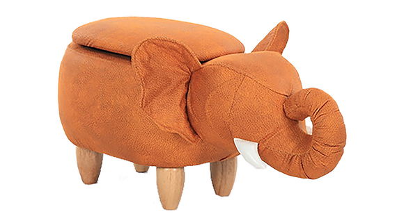 MyAnimalCube Sitzhocker Elefant Enrico orange (mit Stauraum)