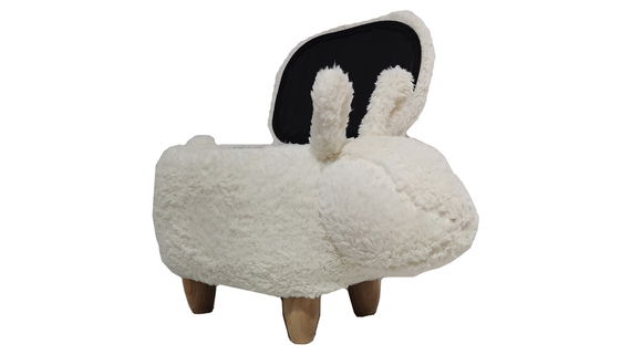 MyAnimalCube Sitzhocker mit Stauraumfach Hase Hanna weiß