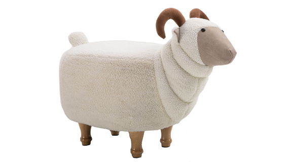 MyAnimalCube Sitzhocker Wollschaf Sebastian weiß