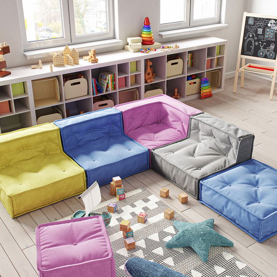 MyColorCube Kinder-Sofa Kissen rosa