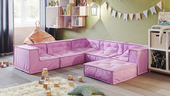 MyColorCube Kinder-Sofa Würfel rosa