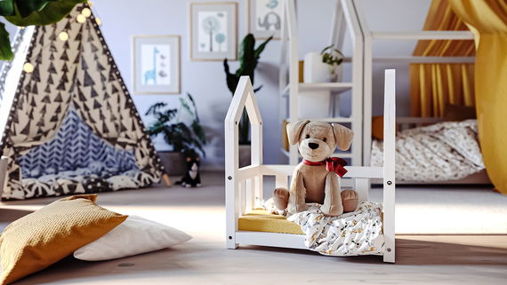 Puppenbett Lilly in Weiß