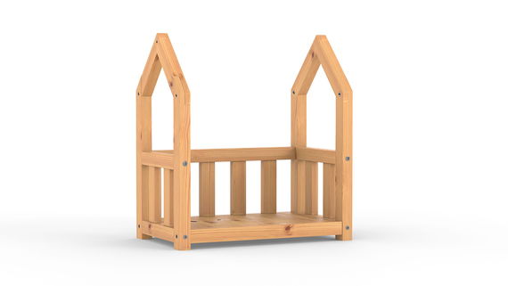 Puppenbett Lilly in Natur