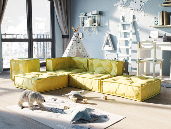 MyColorCube Kinder-Sofa Kissen rosa