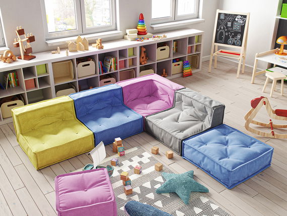 MyColorCube Kinder-Sofa Kissen rosa