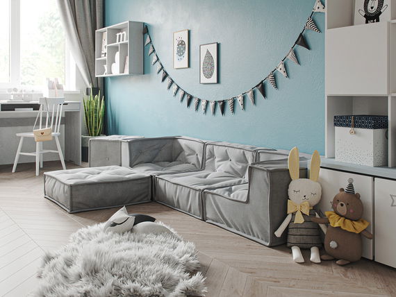 MyColorCube Kinder-Sofa Kissen rosa