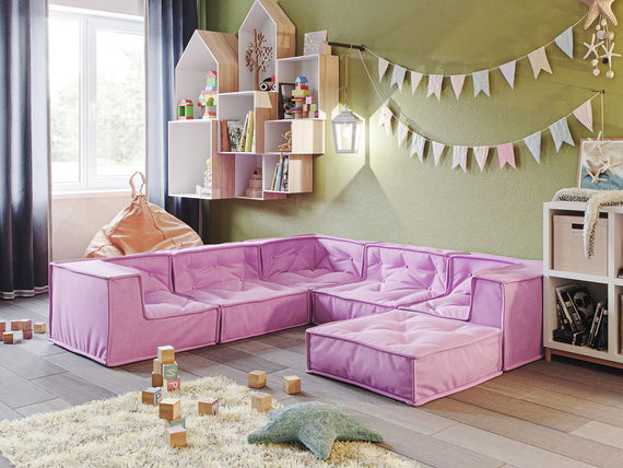MyColorCube Kinder-Sofa Kissen rosa
