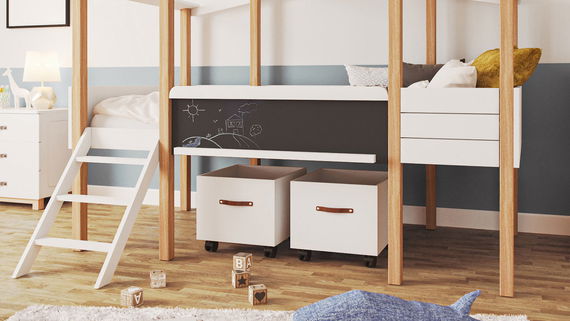 Kinderzimmer Set mit Schreibtisch 8-teilig Cory 90x200cm