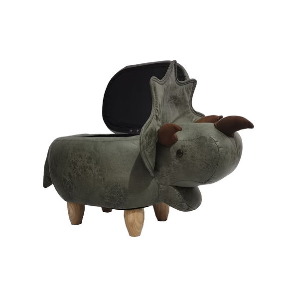 MyAnimalCube Sitzhocker mit Stauraumfach Dino Danny grün