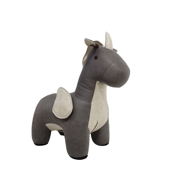 MyAnimalCube Sitzhocker Einhorn Elfi grau