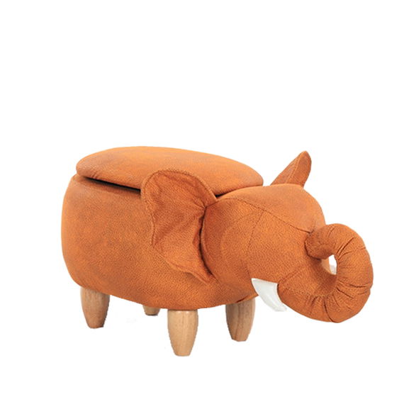 MyAnimalCube Sitzhocker Elefant Enrico orange (mit Stauraum)
