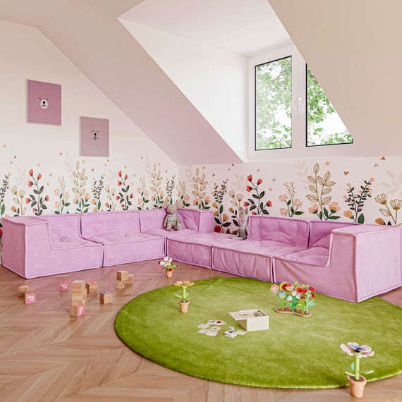 MyColorCube Kinder-Sofa Set D rosa 6-teilig