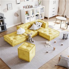 MyColorCube Kinder-Sofa Set E gelb 5-teilig