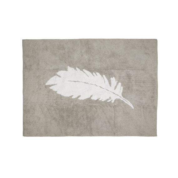 Teppich Feder grau 120 x 160 cm