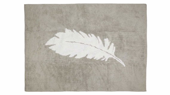 Teppich Feder grau 120 x 160 cm