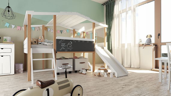 Passt unter die Seiten am Hausbett Cory in 90 x 160 und 90 x 200 cm