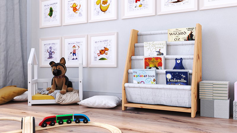 Kinder Bücherregal Lena weiß