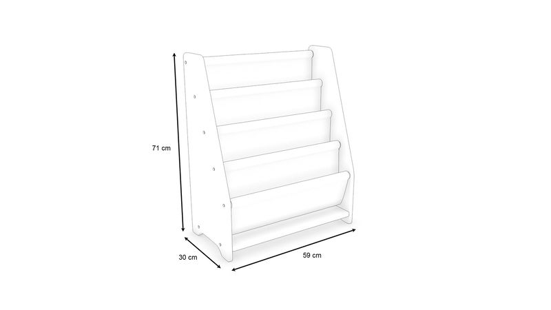 Kinder Bücherregal Lena weiß