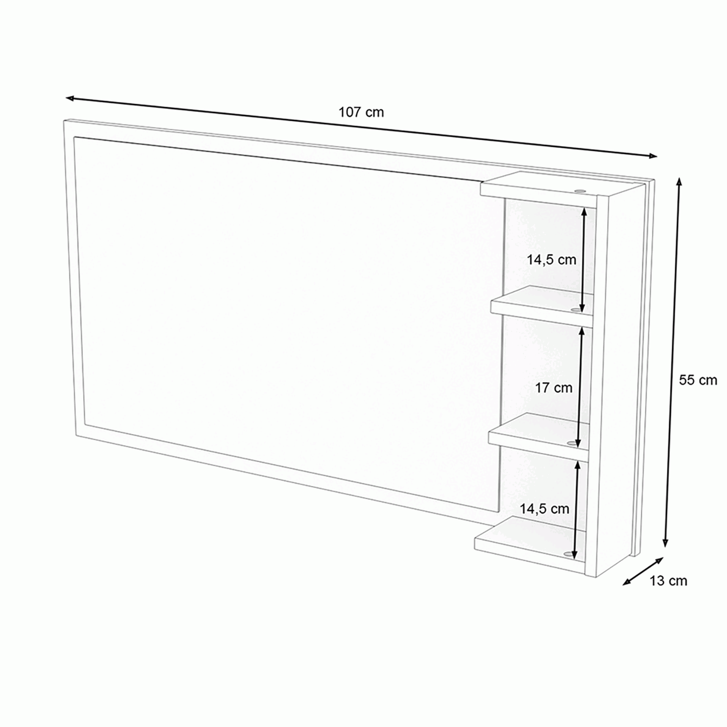 Spiegel Luca mit Ablageflächen