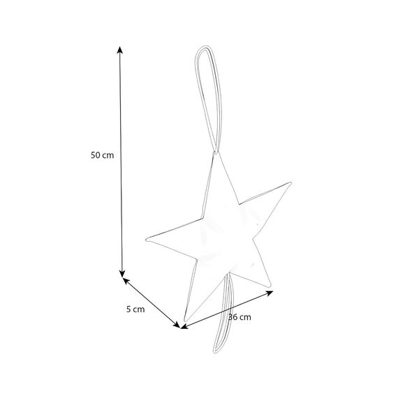 Deko-Kissen Big Star Grey Stars