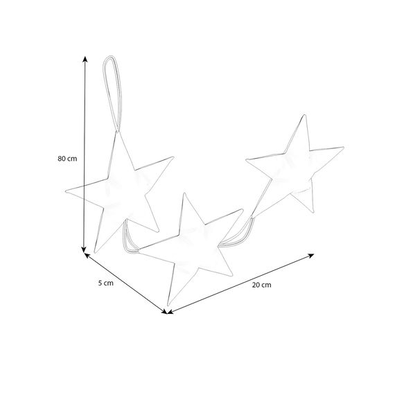 Deko-Kissen 3 kleine Sterne Grey Knit