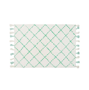 Teppich Karo weiß mint 120x160cm