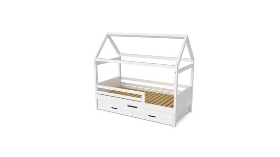 Hausbett Maya mit Gästebett und Bettkästen